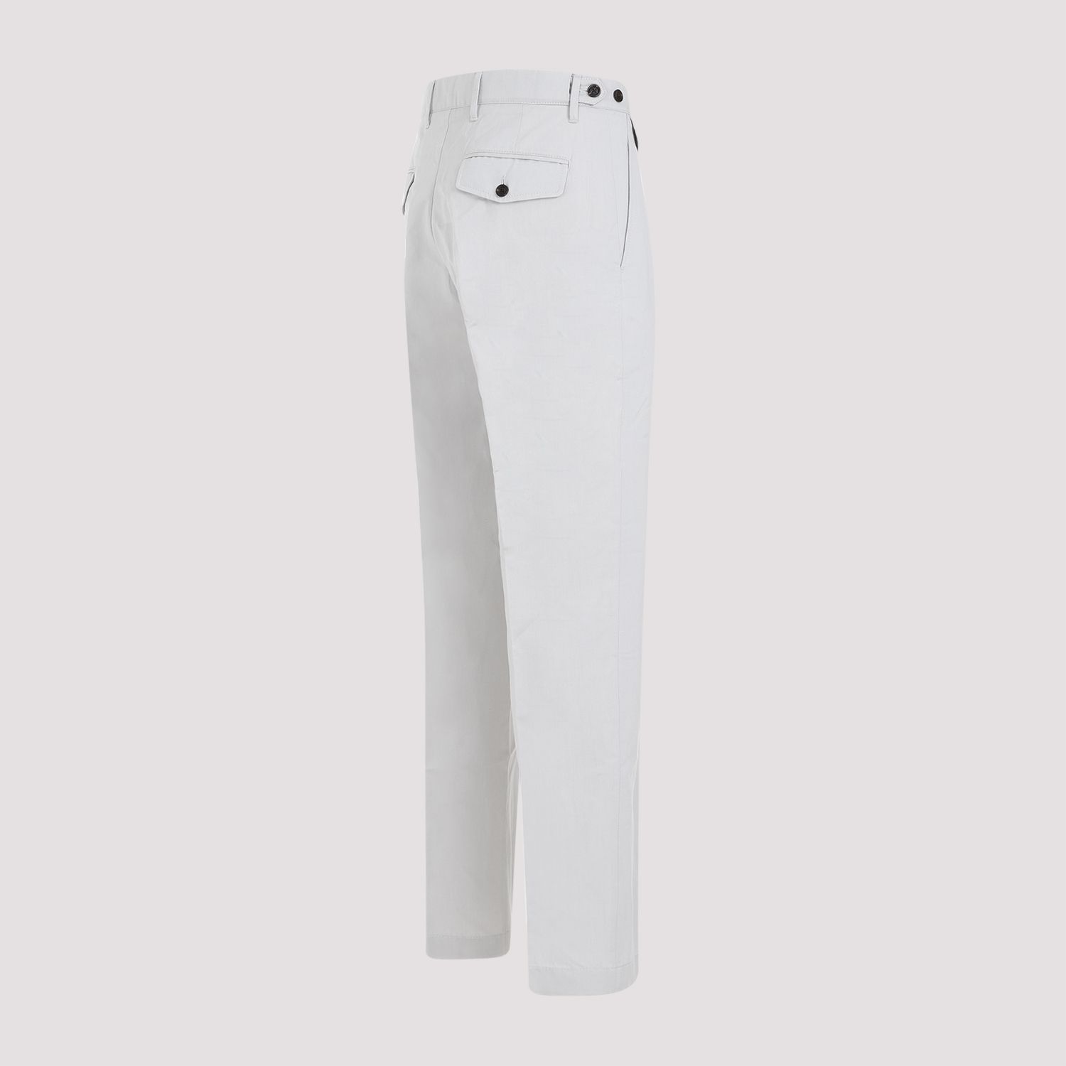 DUNHILL  Chino Piegati Grigio Cotone-Lino Uomo Dunhill Offerte
