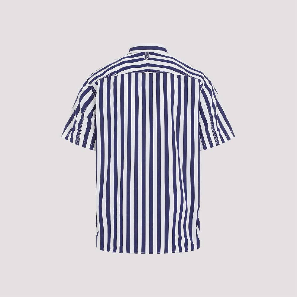 JUNYA WATANABE  Camicia a Righe Cotone Junya Watanabe - Bianco/Marina Vendita Economica
