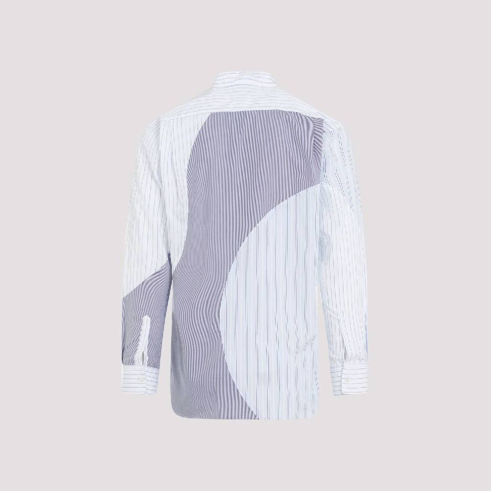 COMME DES GARÇONS SHIRT  Camicia Uomo Patchwork Blu in Cotone - COMME DES GARÇONS SHIRT Nuova