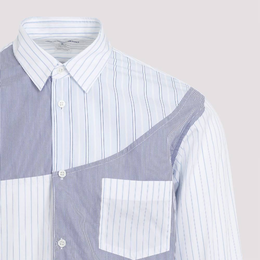 COMME DES GARÇONS SHIRT  Camicia Uomo Patchwork Blu in Cotone - COMME DES GARÇONS SHIRT Nuova