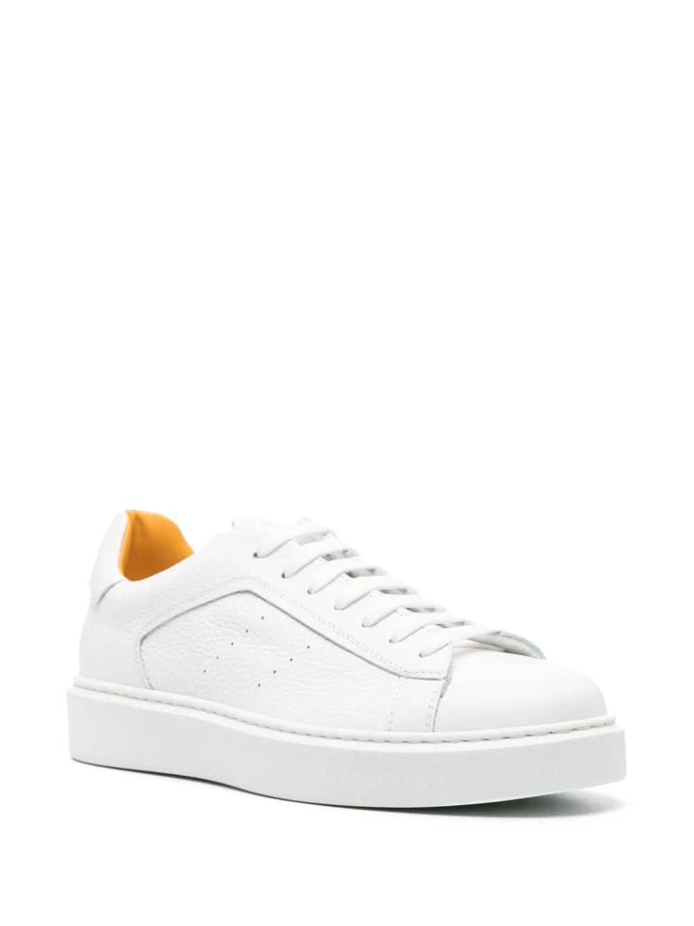 DOUCAL'S  Sneakers in Pelle Tumbled Doucal's - Scarpe Uomo Bianche 2025