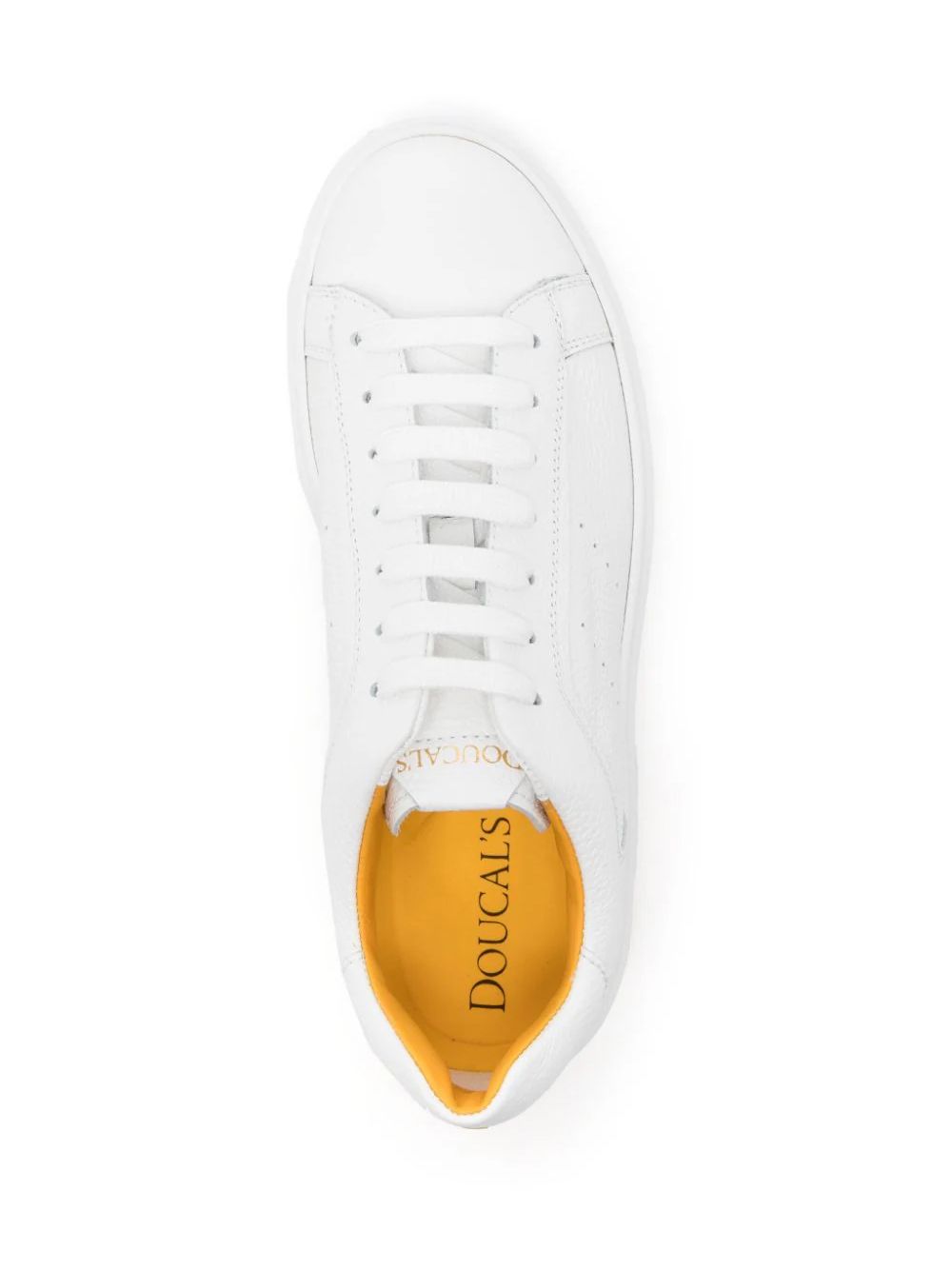 DOUCAL'S  Sneakers in Pelle Tumbled Doucal's - Scarpe Uomo Bianche 2025