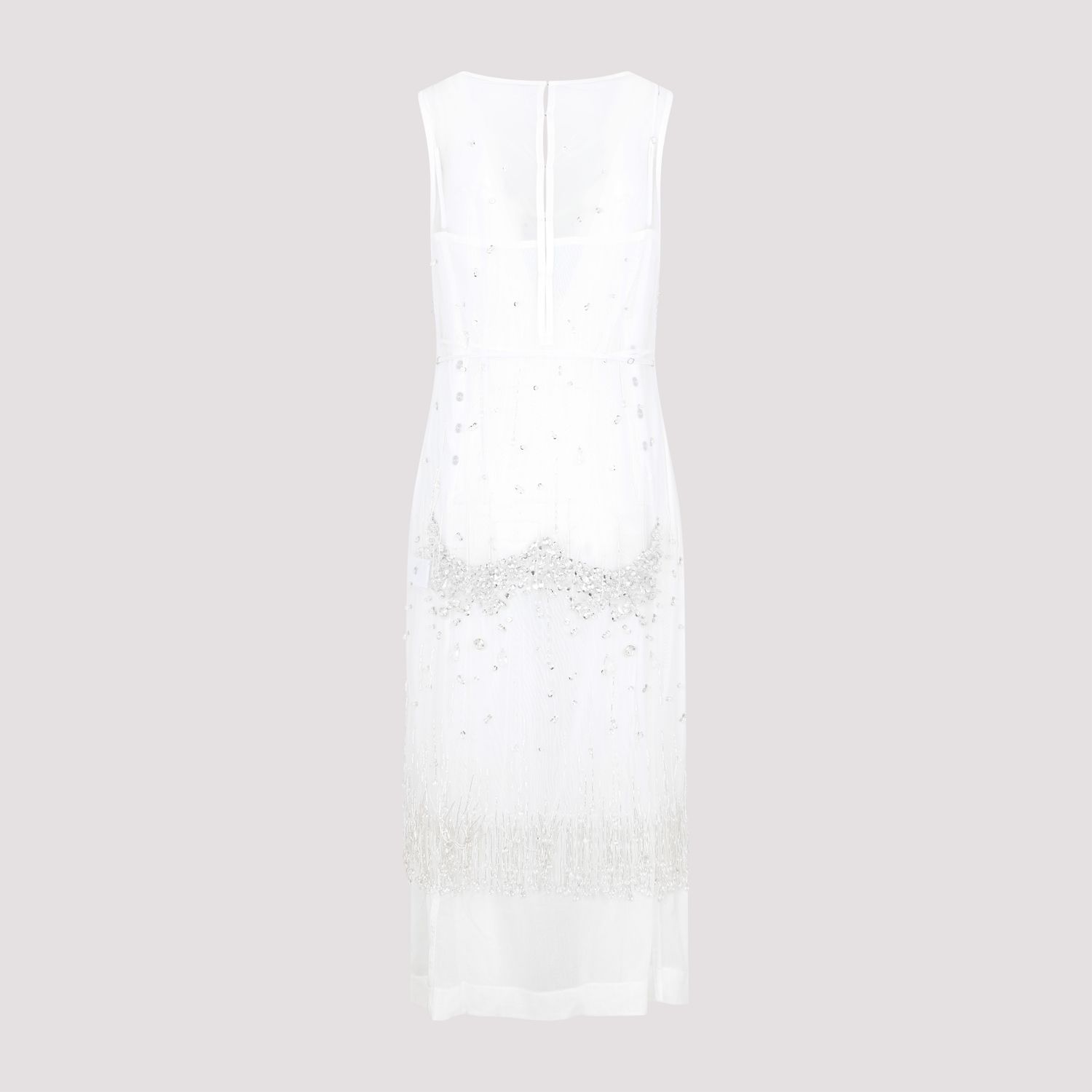 BOTTEGA VENETA  Abito Frange e Cristalli Bianco Bottega Veneta 2025
