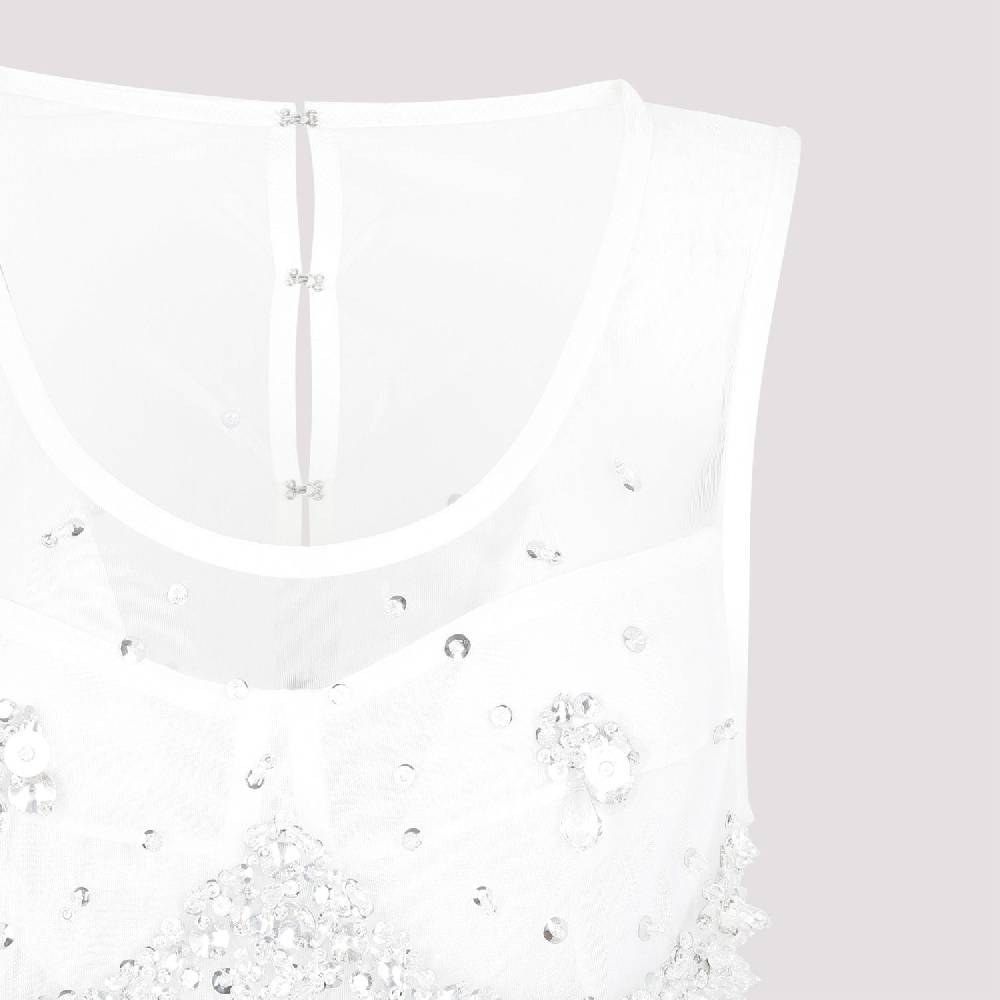 BOTTEGA VENETA  Abito Frange e Cristalli Bianco Bottega Veneta 2025