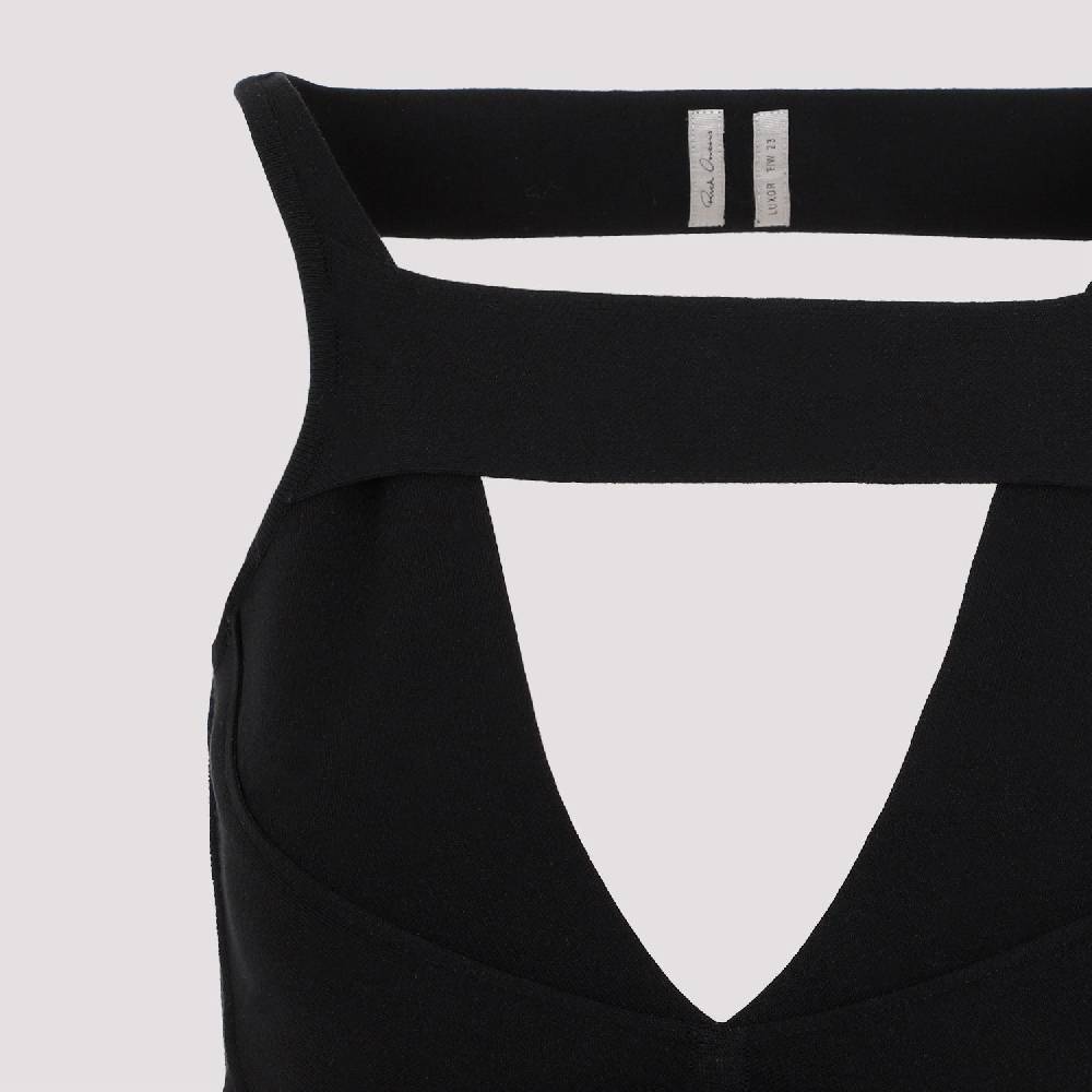 RICK OWENS  Abito Mini Maglia Nero Senza Schiena Rick Owens - Mix di Viscosa Nuovo