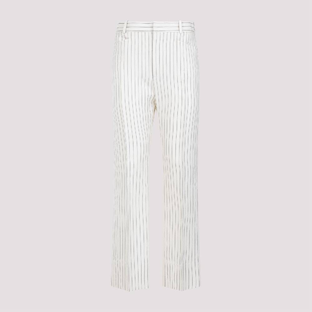 TOM FORD  Pantaloni a Righe con Vita Alta TOM FORD - Tonalità Nude & Neutre In Saldo