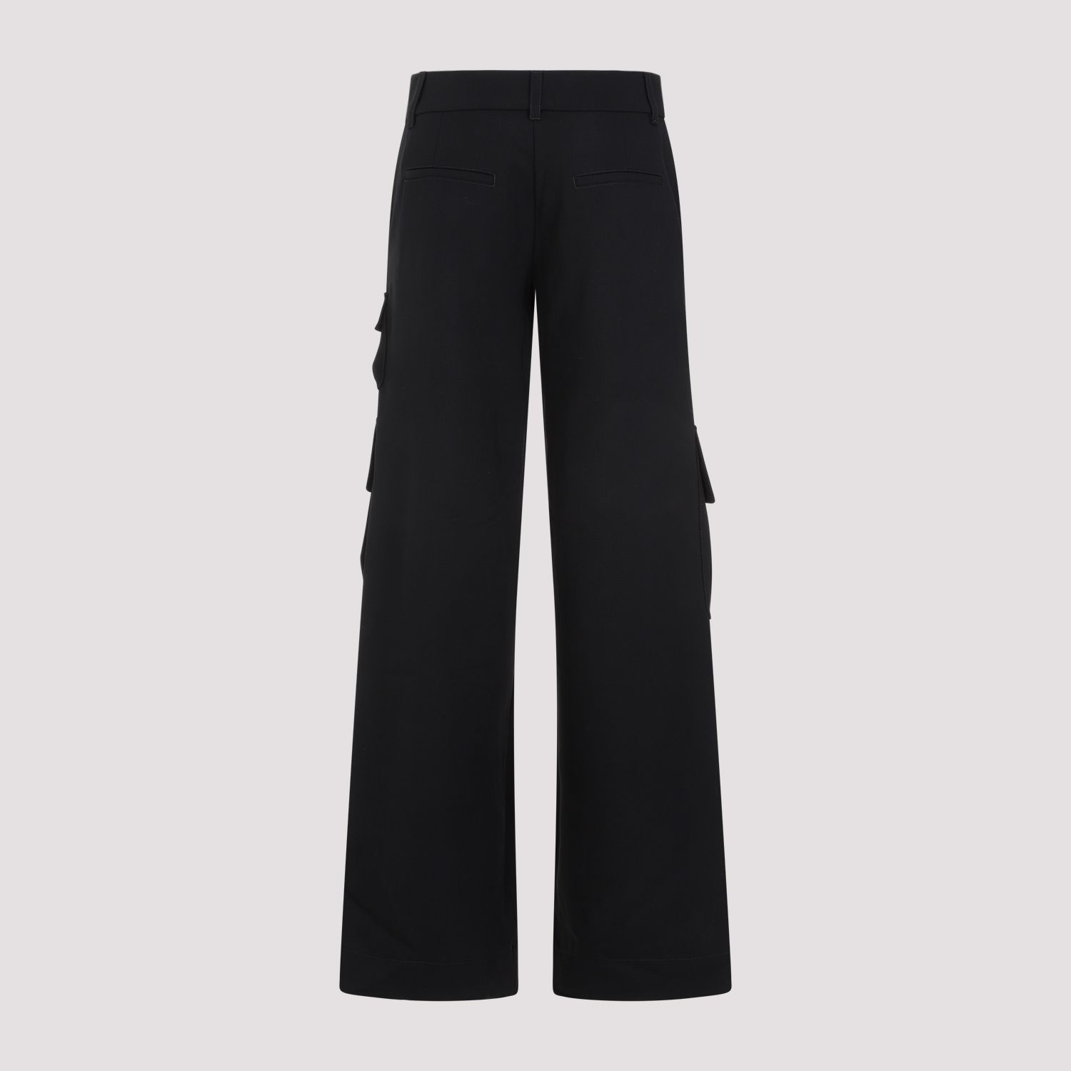 OFF-WHITE  Pantaloni Cargo in Lana Vergine Off-White per Donna Soddisfazione Garantita