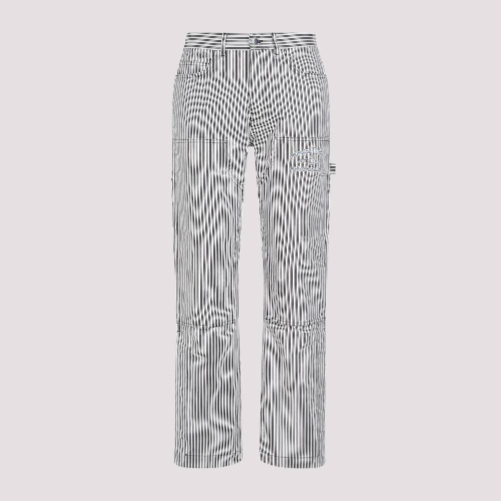 AMIRI  Pantaloni Carpenter in Cotone a Righe Nere Amiri Qualità Garantita