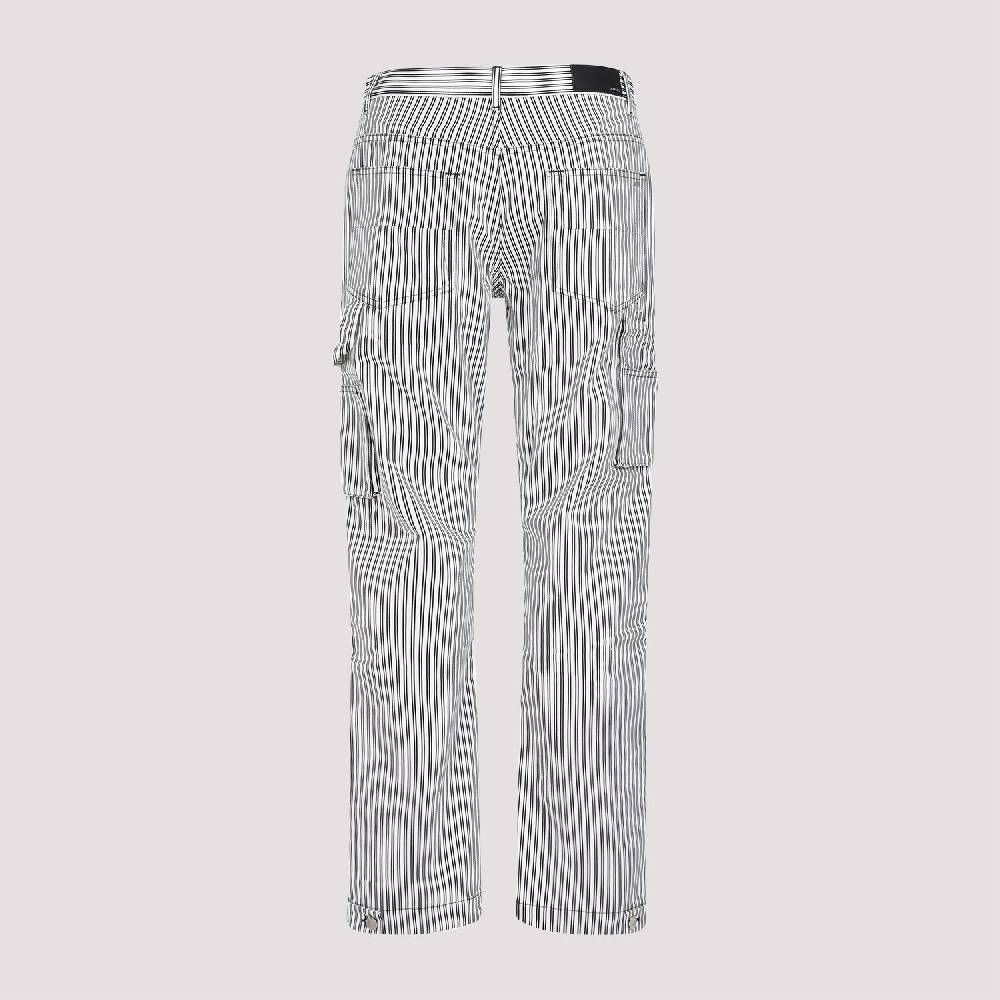 AMIRI  Pantaloni Carpenter in Cotone a Righe Nere Amiri Qualità Garantita