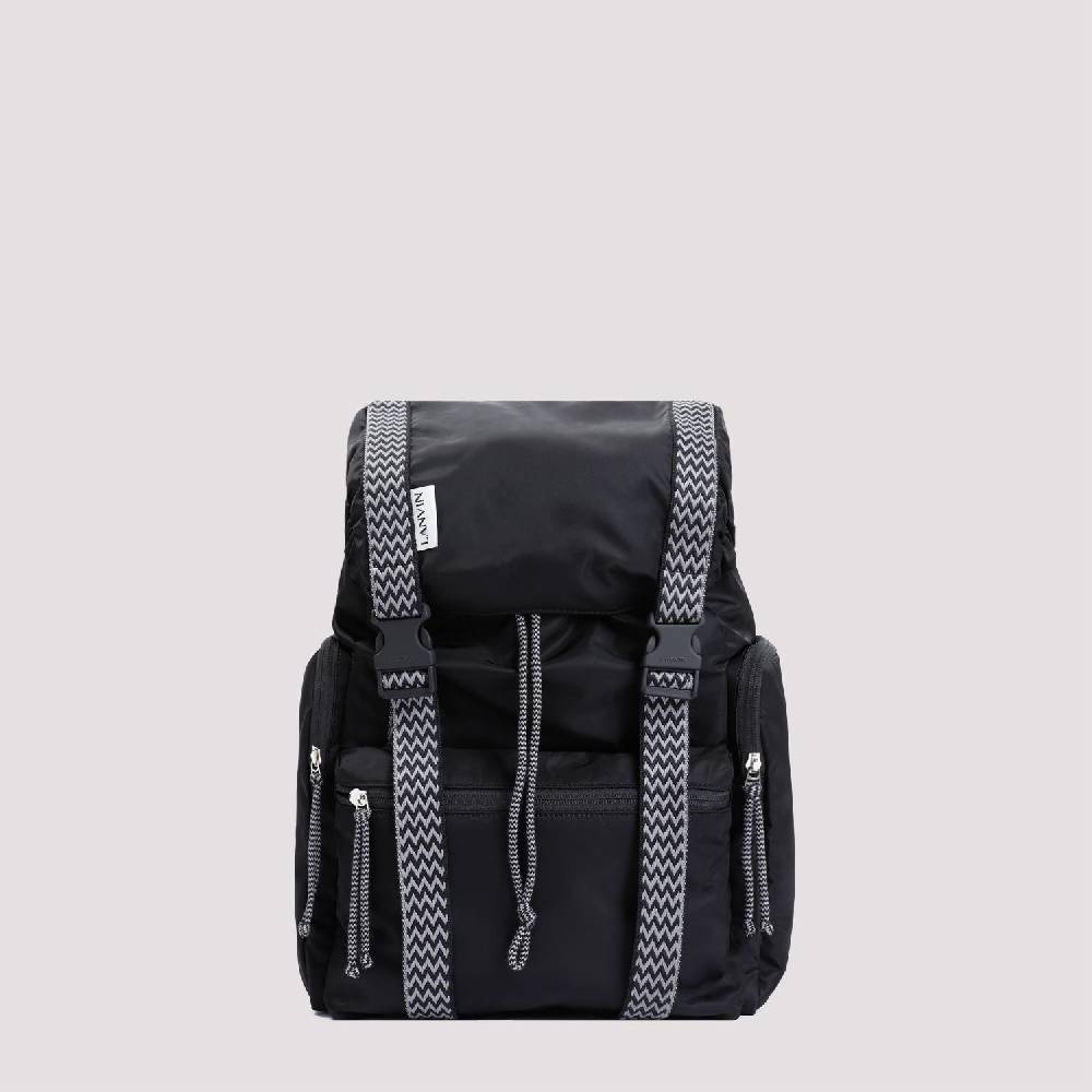 LANVIN  Zaino LANVIN Curb in Nylon Nero con Spallacci Regolabili Shopping Online