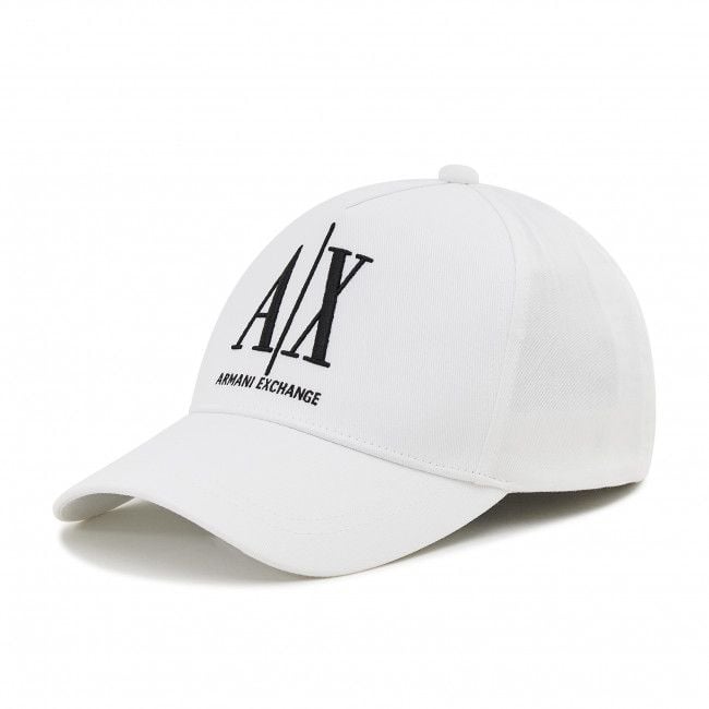 ARMANI EXCHANGE  Cappellino da Baseball Bianco in Cotone Armani Exchange Uomo Sconto