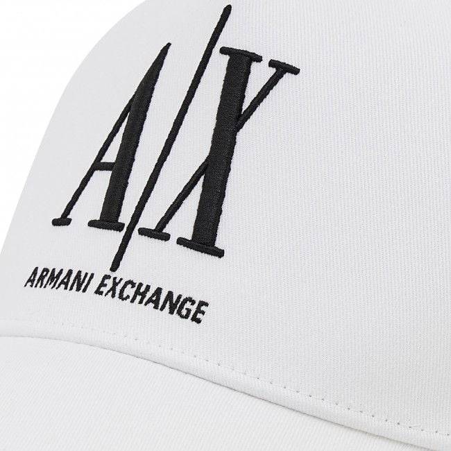 ARMANI EXCHANGE  Cappellino da Baseball Bianco in Cotone Armani Exchange Uomo Sconto