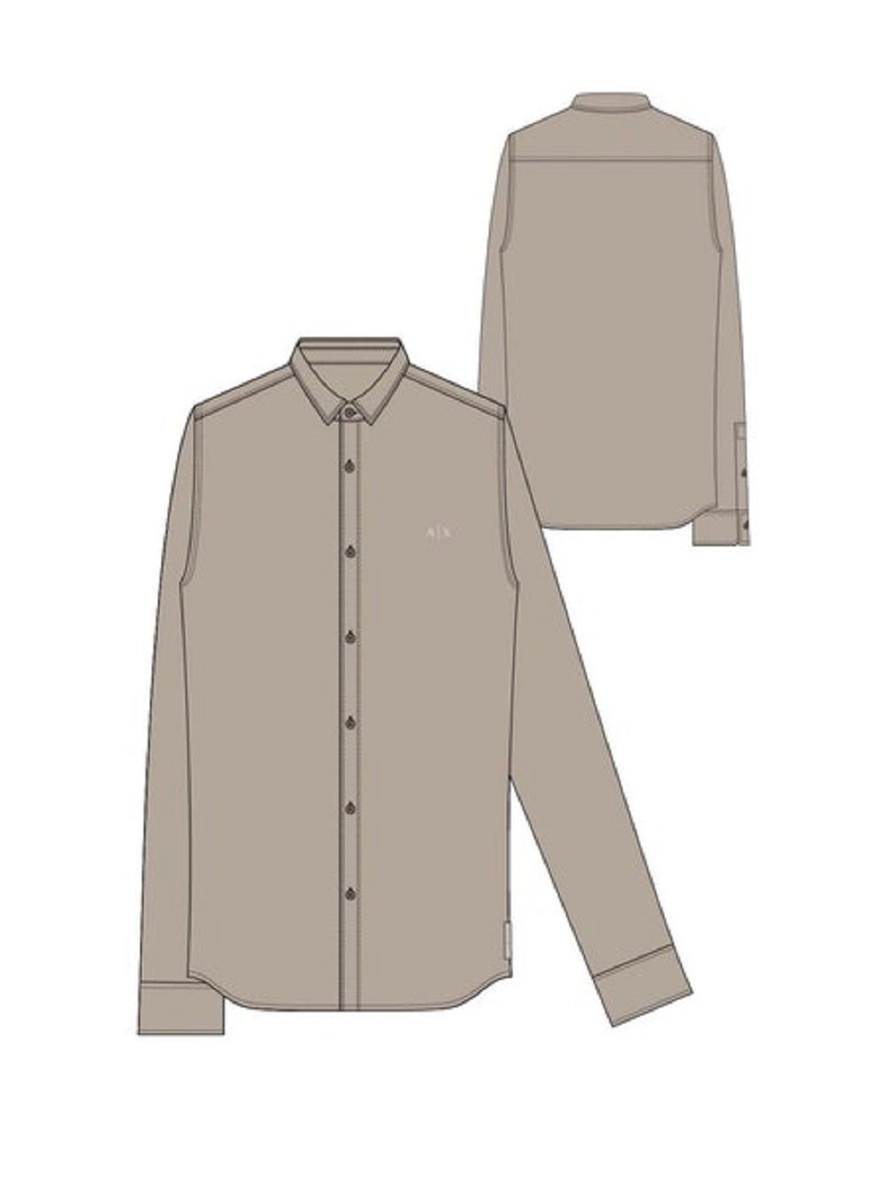 ARMANI EXCHANGE  Camicia di Lino Beige Uomo Armani Exchange Offerta San Valentino