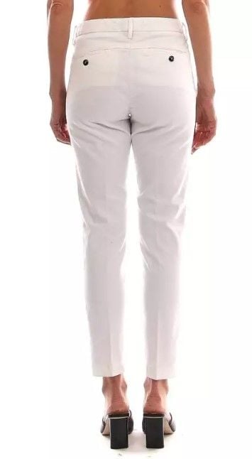 ROY ROGER'S  Pantaloni in Gabardina Stretch Bianchi ROY ROGER'S - Donna I Più Venduti