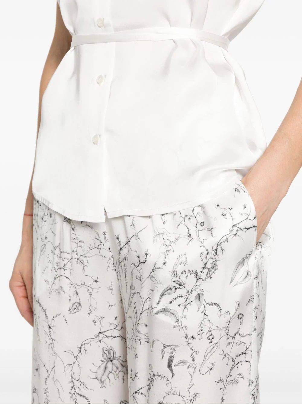 FABIANA FILIPPI  Pantaloni di Seta Bianchi da Donna Fabiana Filippi Lightning offer