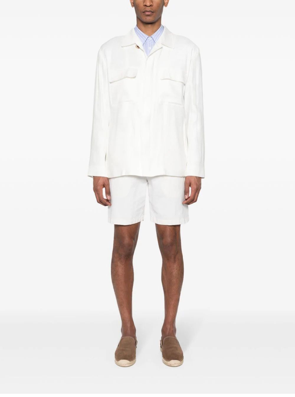 LARDINI  Giacca da Uomo Lardini in Misto Lino Bianca Moda