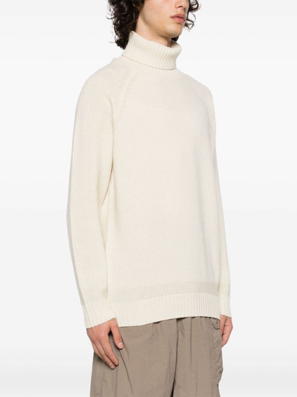 TEN C  Maglione Dolcevita Bianco da Uomo TEN C 100% Lana 2025