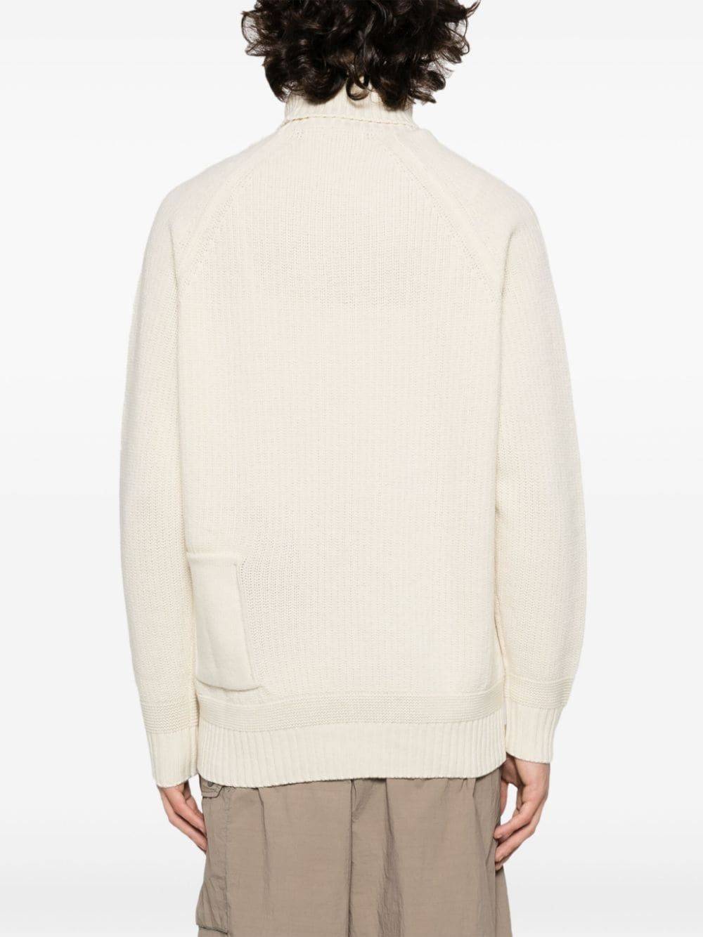 TEN C  Maglione Dolcevita Bianco da Uomo TEN C 100% Lana 2025