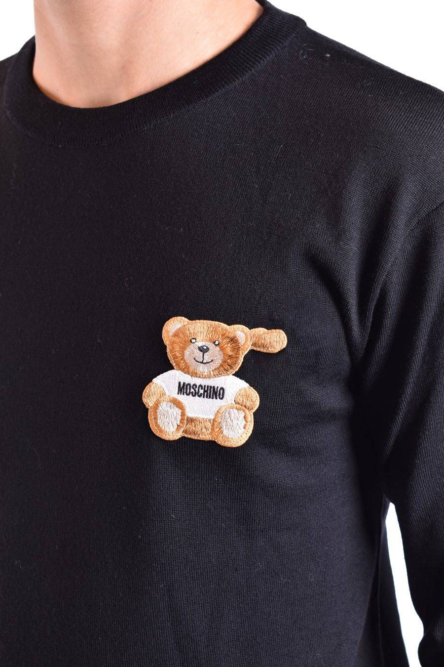 MOSCHINO  Maglione di Lana Nero Moschino Uomo V0902 7000555 Offerte speciali