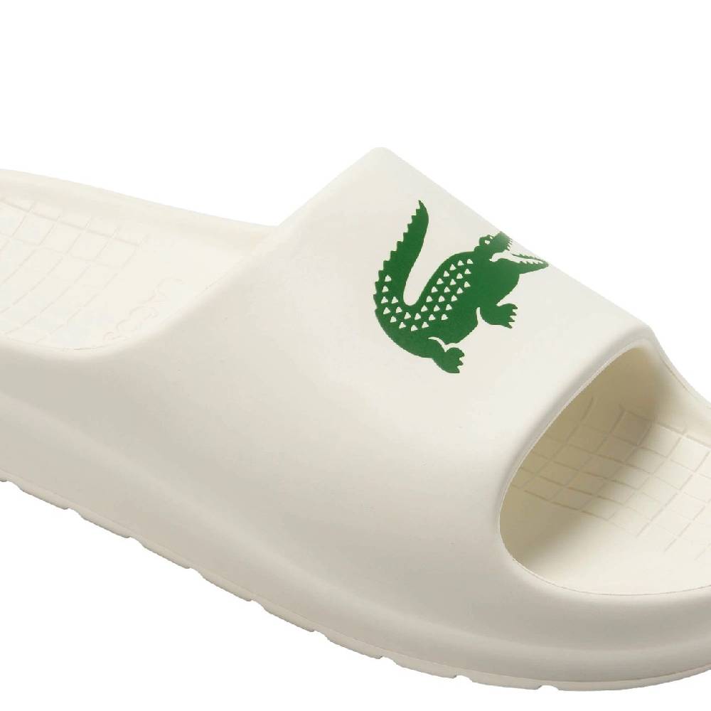 LACOSTE  Sandali Slide Lacoste Crema da Uomo - 100% Poliestere Vendita