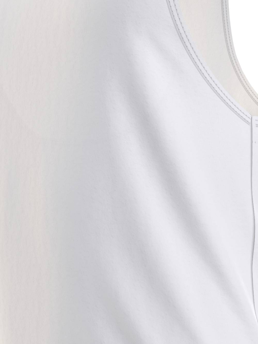 CALVIN KLEIN  T-Shirt Uomo Calvin Klein Bianca in Cotone e Lino Qualità Garantita