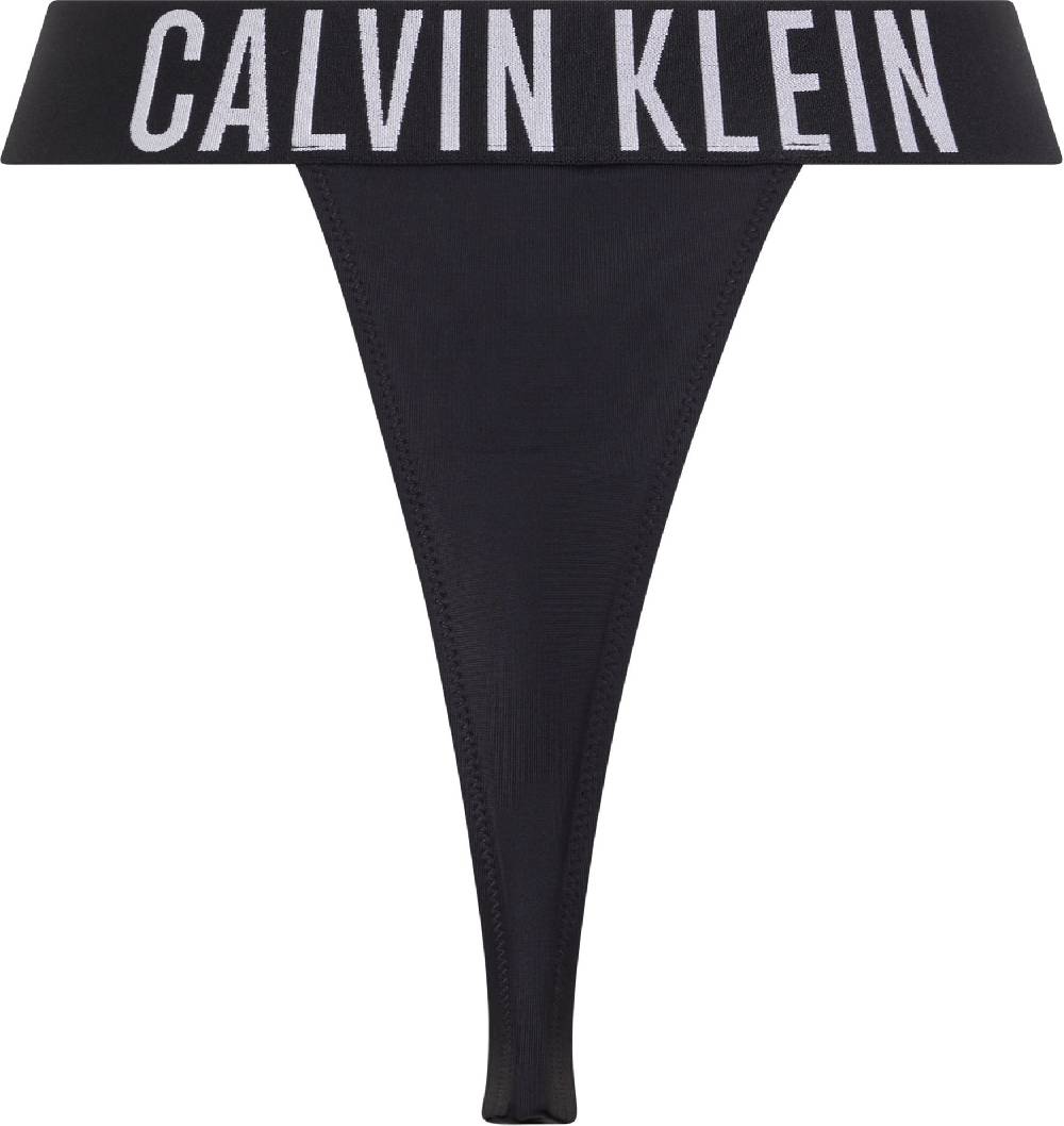 CALVIN KLEIN  Slip Bikini Calvin Klein Nero a Vita Alta Consegna Veloce