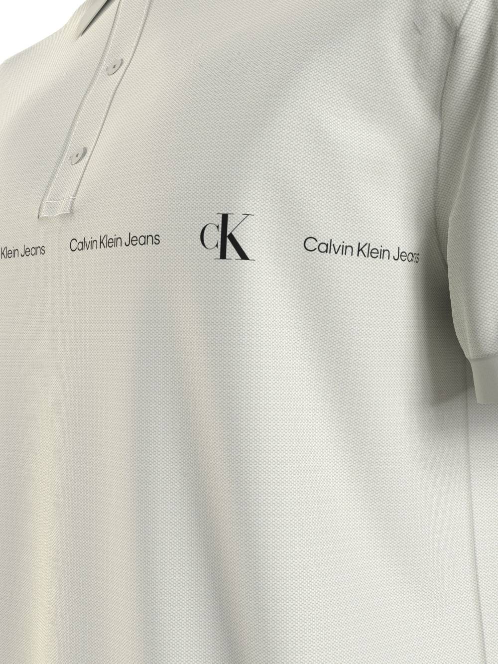 CALVIN KLEIN  Polo Calvin Klein Bianca in Cotone Elasticizzato Uomo Shopping Online