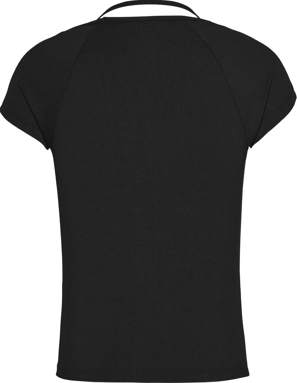 TOMMY JEANS  T-Shirt Nera Tommy Jeans Slim con Scollo a Halter Affare Del Giorno