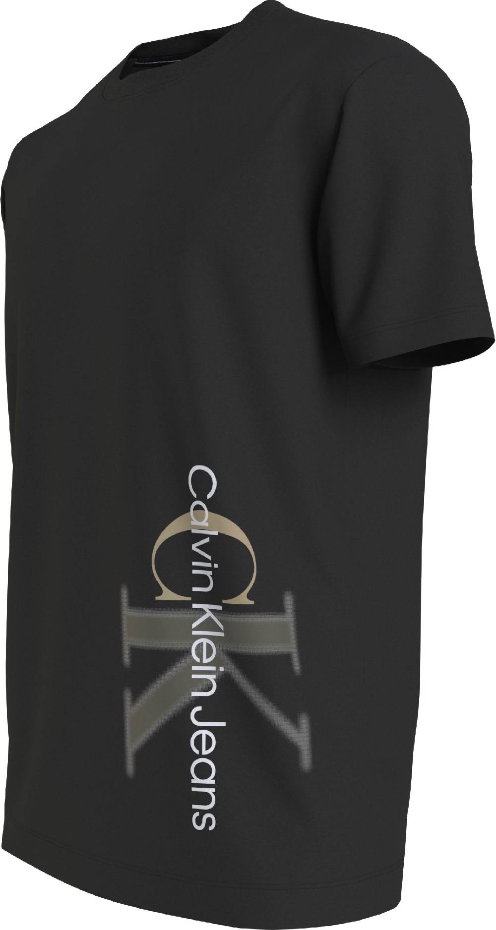 CALVIN KLEIN  T-shirt da Uomo Calvin Klein Nera in Cotone con Collo Rotondo Economico