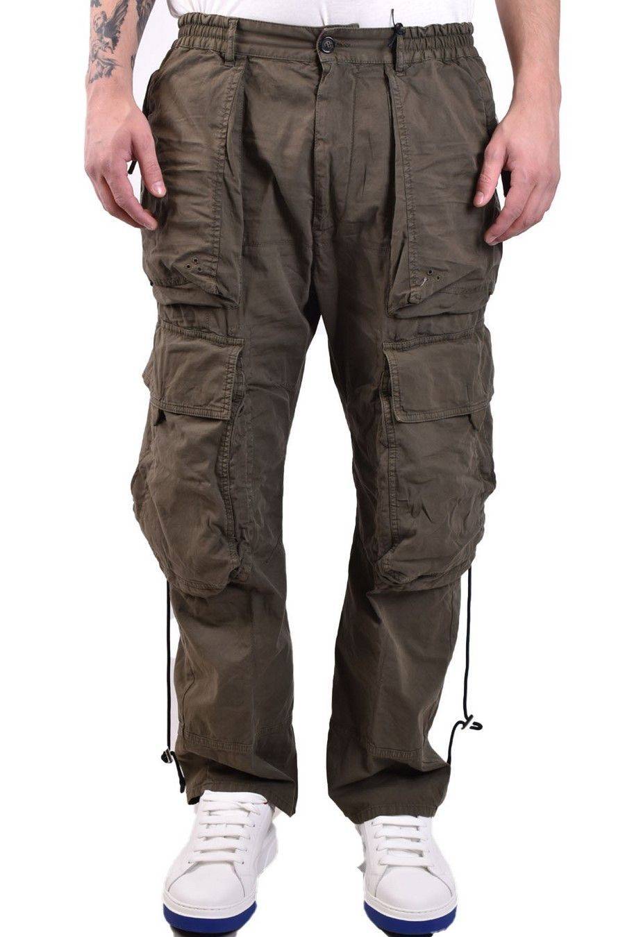 DSQUARED2  Pantaloni Verdi Elasticizzati da Uomo DSQUARED2 Online