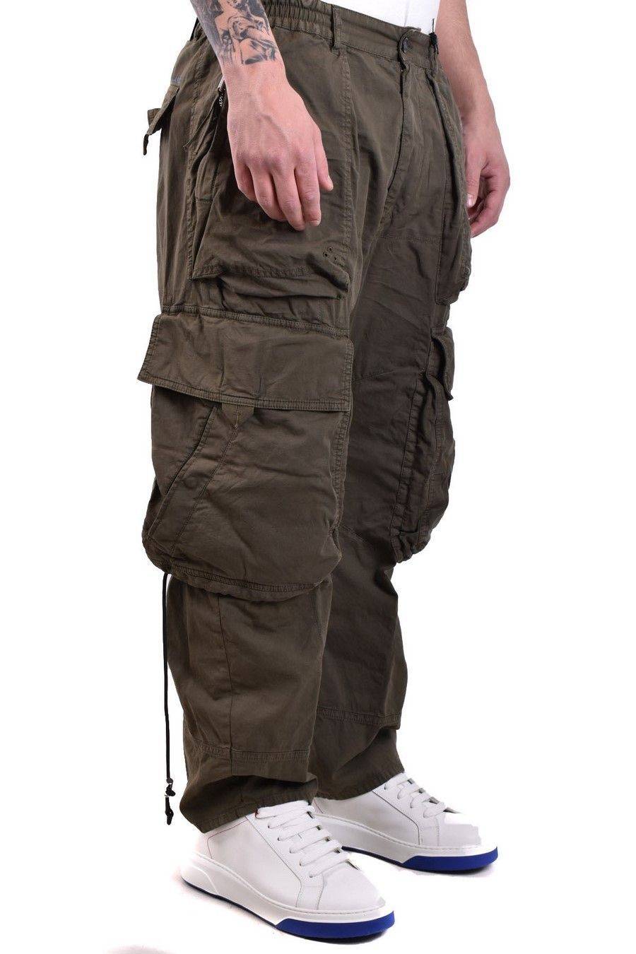 DSQUARED2  Pantaloni Verdi Elasticizzati da Uomo DSQUARED2 Online