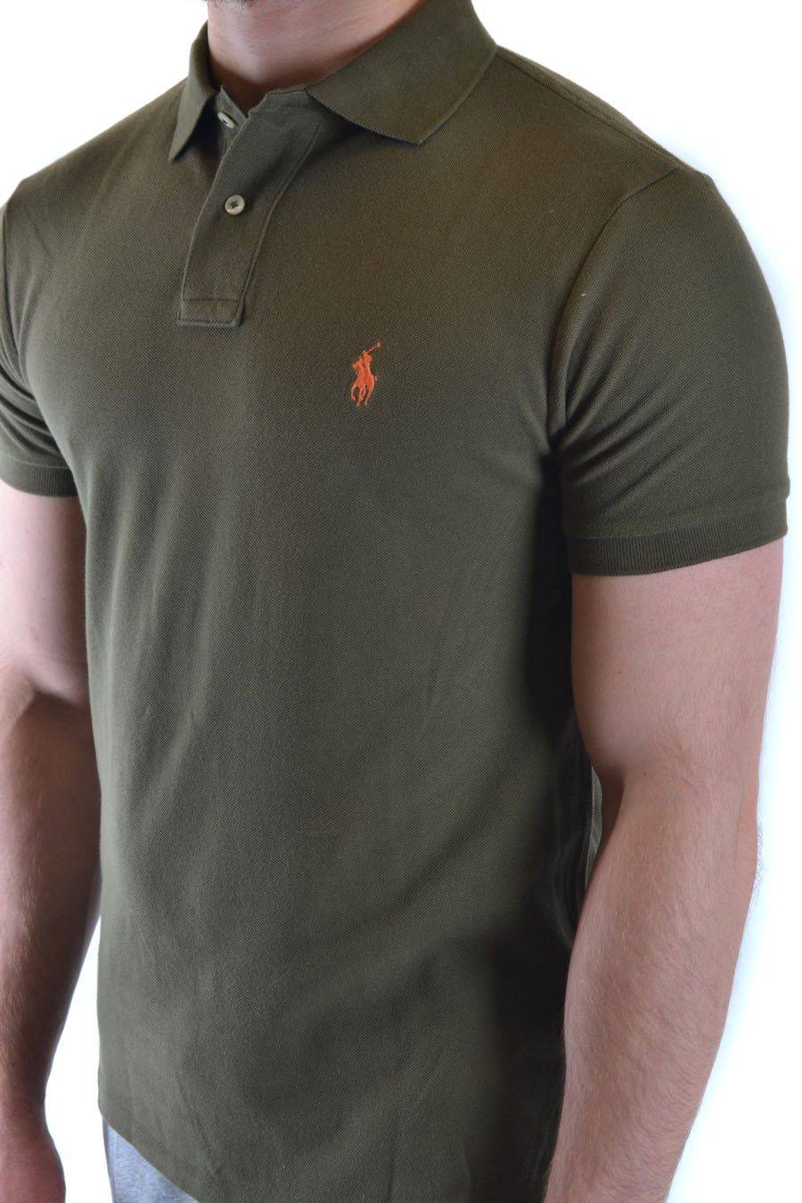 POLO RALPH LAUREN  Polo Verde in Cotone POLO Ralph Lauren da Uomo Outlet