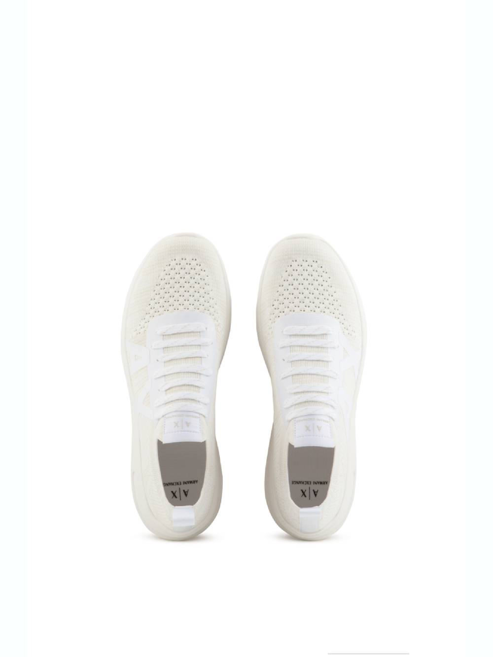 ARMANI EXCHANGE  Sneakers Bianche in Pelle da Uomo Armani Exchange Vendita Economica