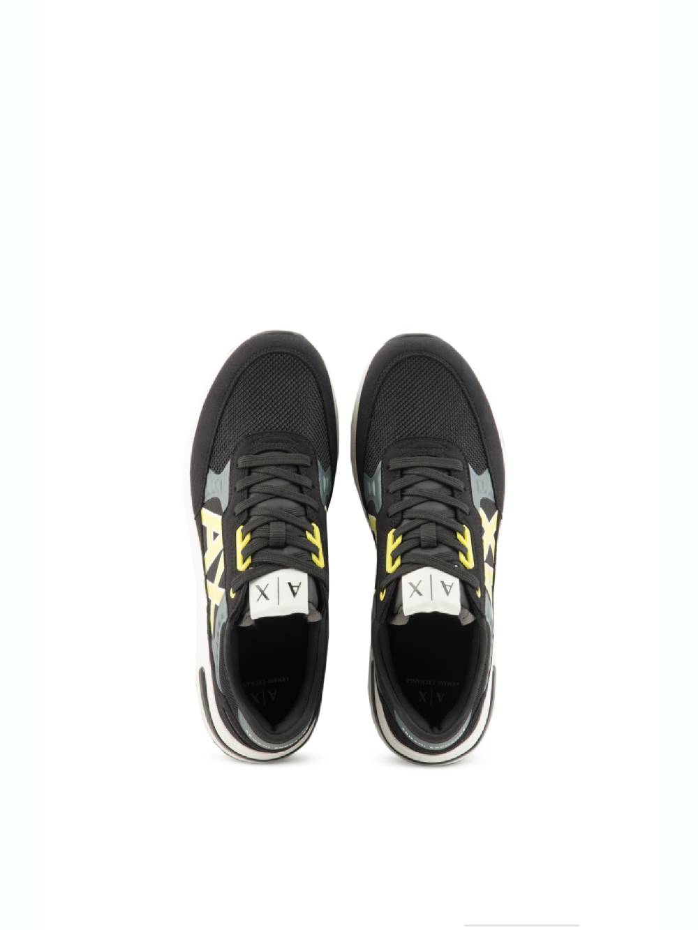 ARMANI EXCHANGE  Sneakers Uomo Armani Exchange Nero con Inserti in Camoscio Negozio