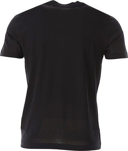 EMPORIO ARMANI  T-Shirt Uomo Emporio Armani in Lyocell e Cotone Nero 2025