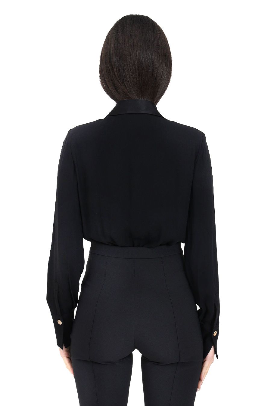 ELISABETTA FRANCHI  Camicia Nera in Viscosa Elisabetta Franchi Donna 2025