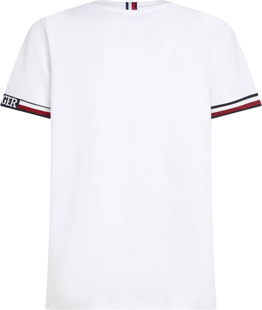 TOMMY HILFIGER  T-Shirt Uomo Tommy Hilfiger Bianca Regular Fit - Misto Cotone Spedizione Gratuita