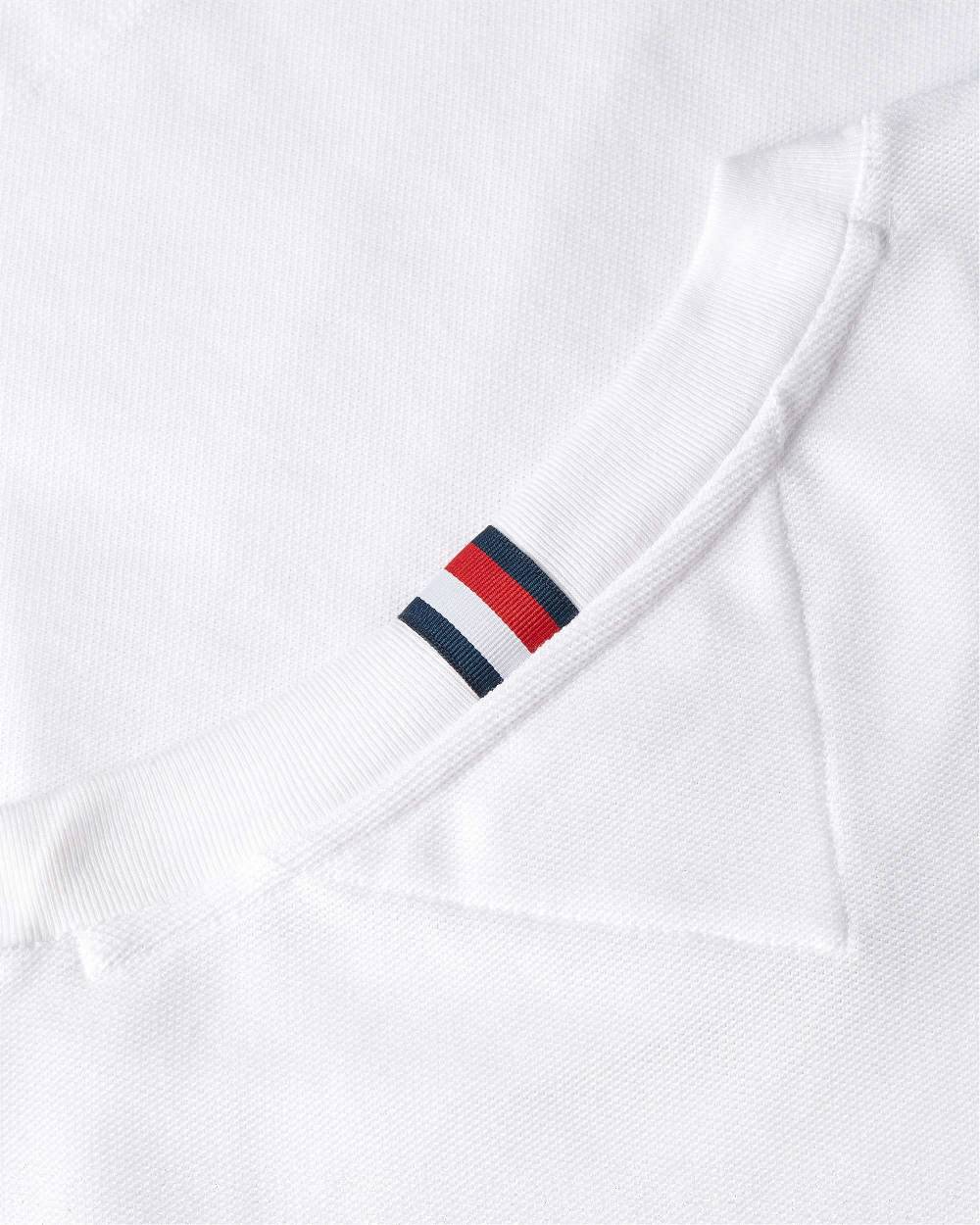 TOMMY HILFIGER  T-Shirt Uomo Tommy Hilfiger Bianca Regular Fit - Misto Cotone Spedizione Gratuita