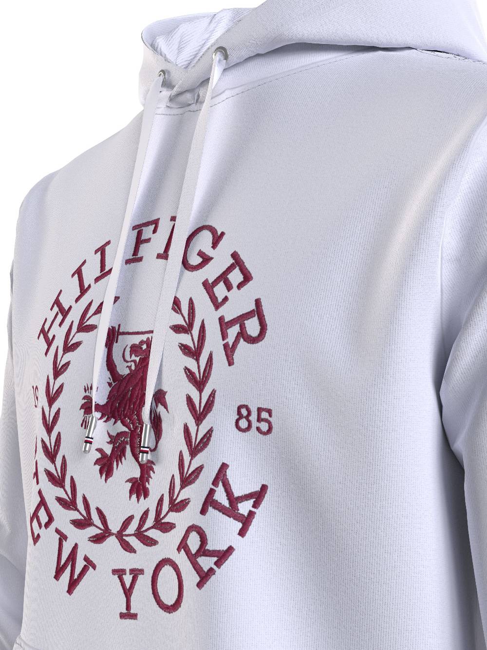TOMMY HILFIGER  Felpa con Cappuccio Bianca in Cotone da Uomo Tommy Hilfiger Acquista Ora
