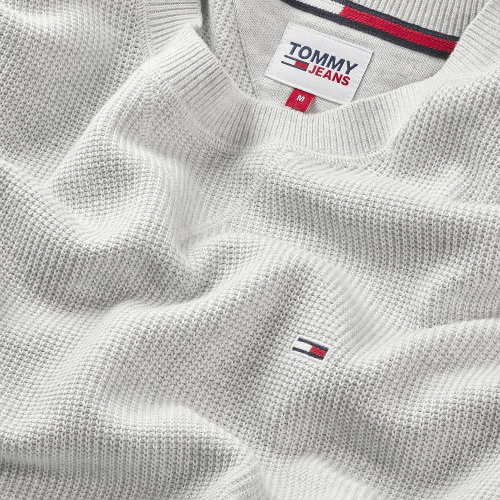TOMMY JEANS  Felpa Grigia di Cotone Tommy Jeans Uomo Convenienza