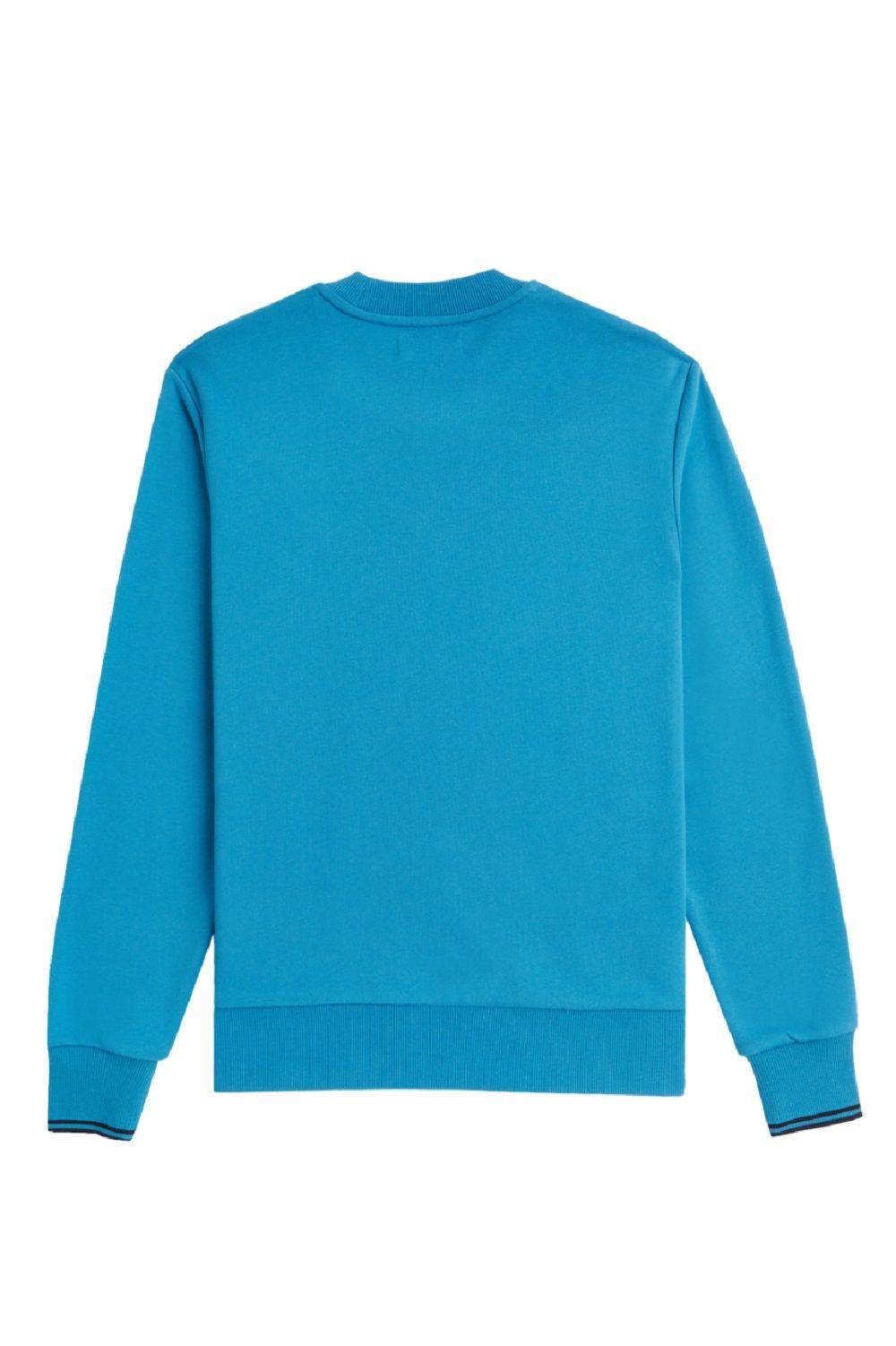 FRED PERRY  Felpa di Cotone Blu Uomo Fred Perry Sconto