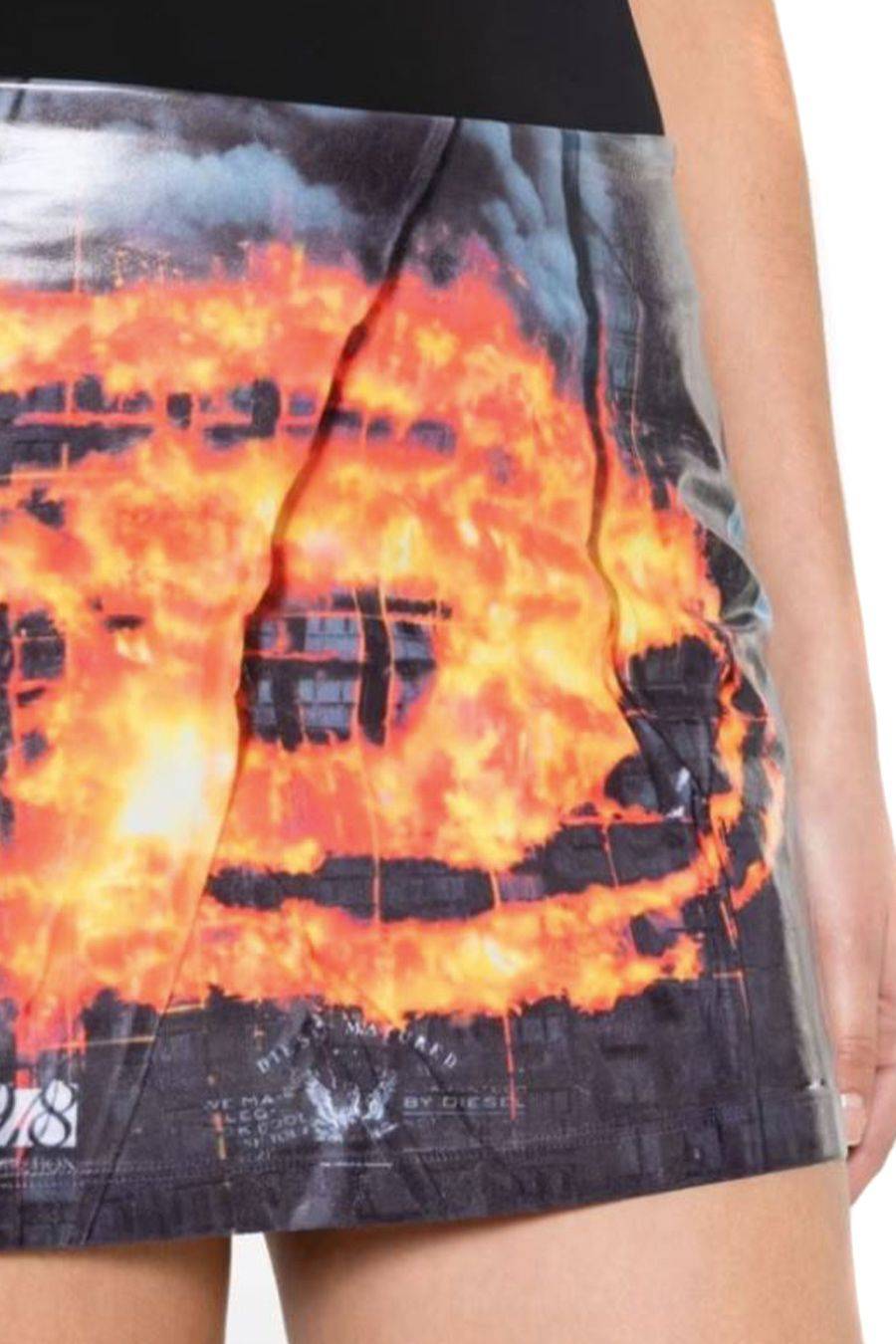 DIESEL  Gonna Piegata Multicolore Diesel - Abbigliamento in Poliestere da Donna Hotsell