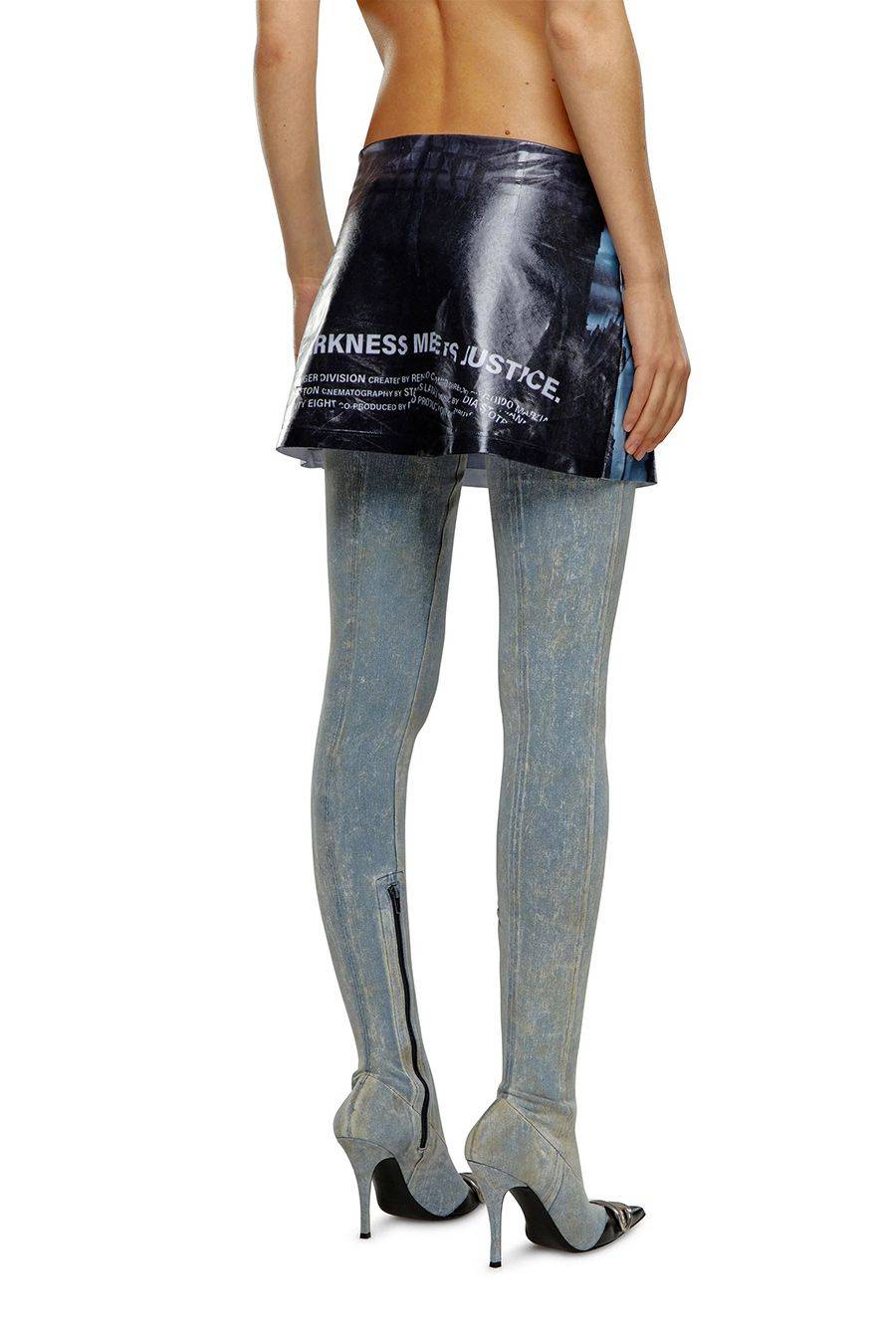 DIESEL  Gonna Piegata Multicolore Diesel - Abbigliamento in Poliestere da Donna Hotsell
