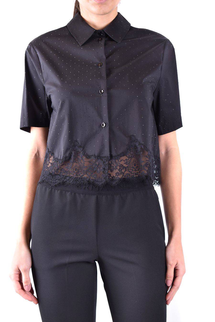 ERMANNO SCERVINO  Camicia Nera in Cotone Ermanno Scervino da Donna Vendite Flash