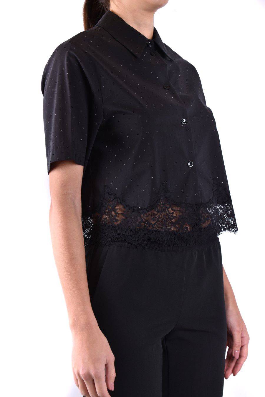 ERMANNO SCERVINO  Camicia Nera in Cotone Ermanno Scervino da Donna Vendite Flash