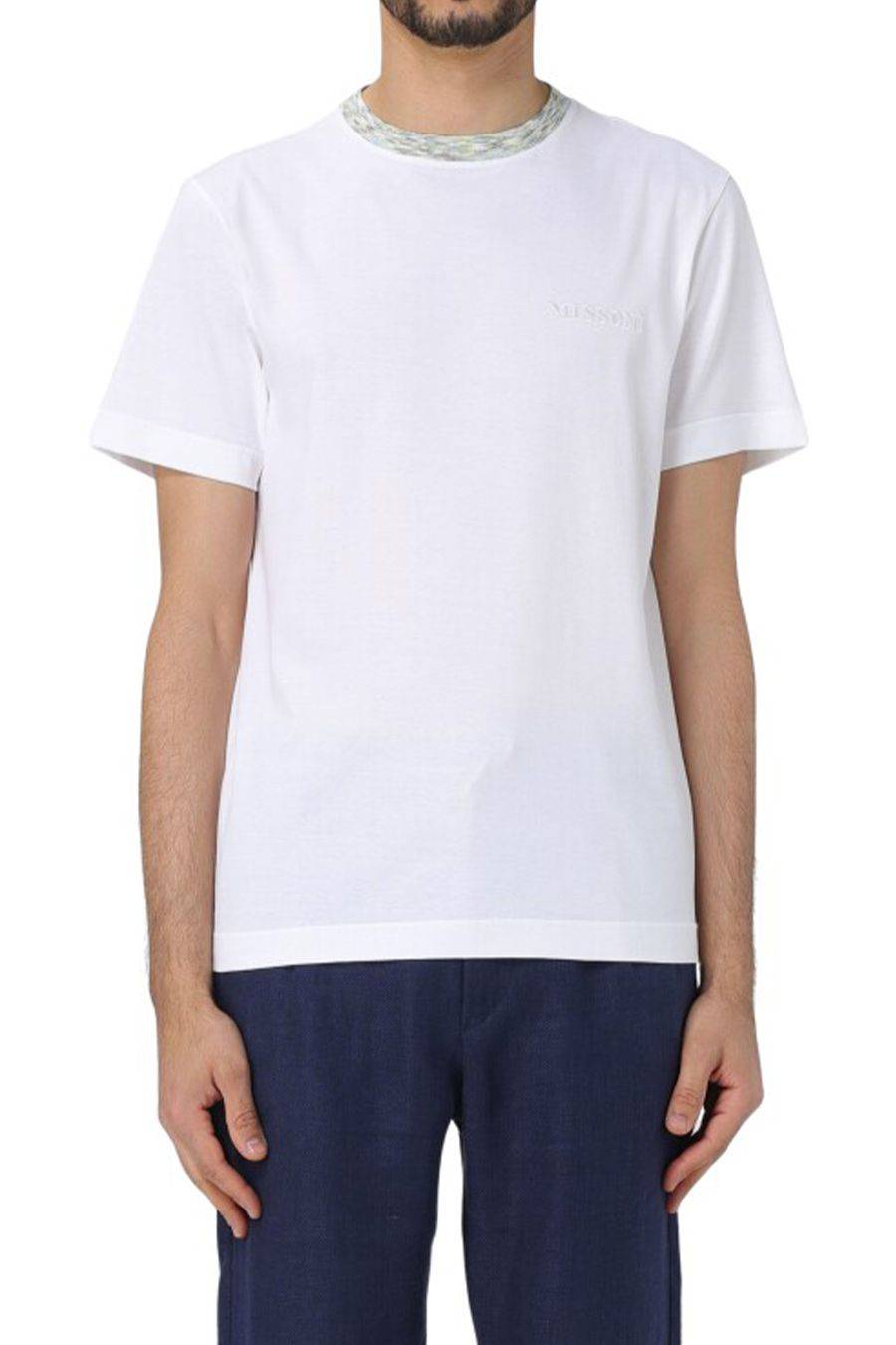 MISSONI  T-Shirt Bianca in Cotone Missoni Uomo UC22SL01-BJ0002-AS01BF 2025