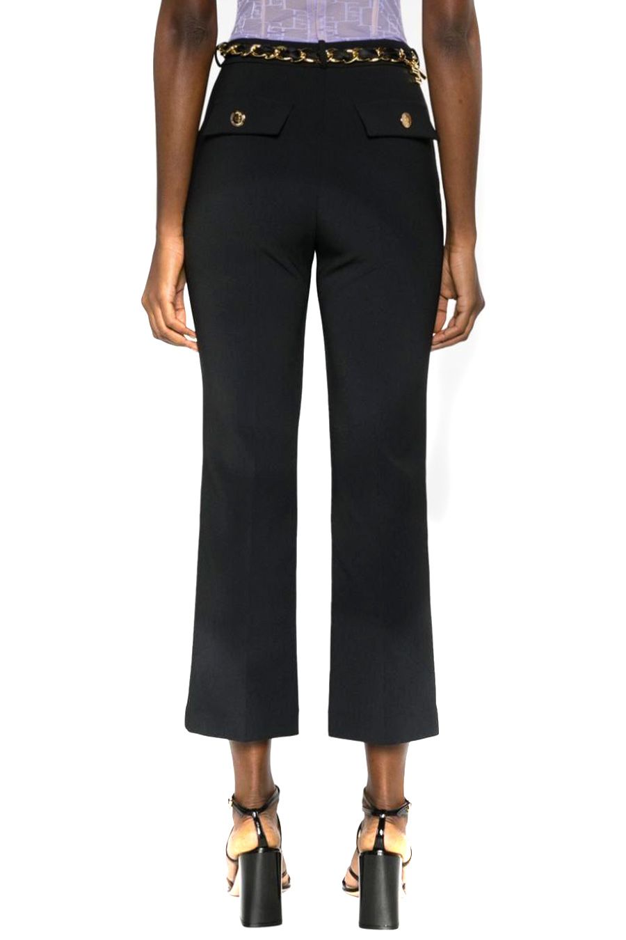 ELISABETTA FRANCHI  Pantaloni Neri in Poliestere Elisabetta Franchi da Donna 2025