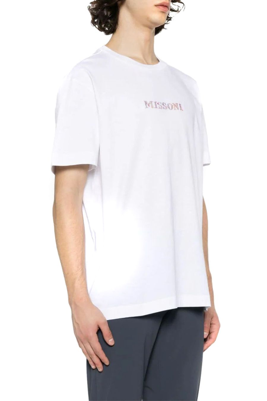 MISSONI  T-Shirt Bianca in Cotone Missoni da Uomo In Linea