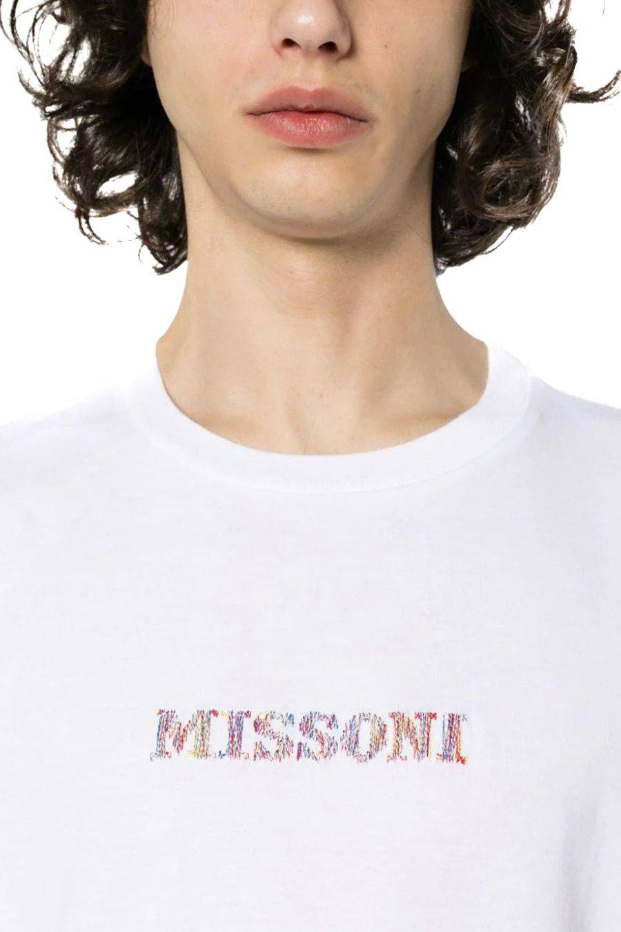 MISSONI  T-Shirt Bianca in Cotone Missoni da Uomo In Linea