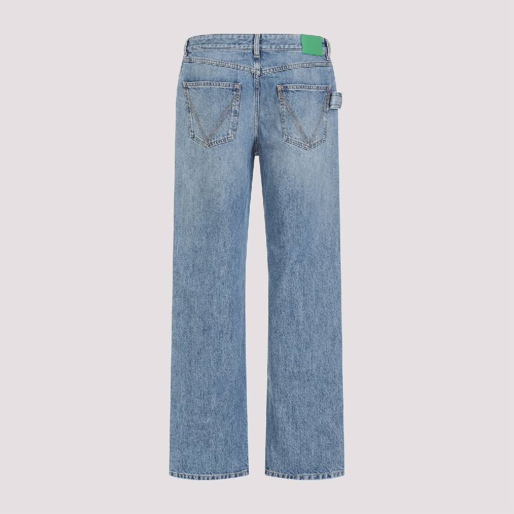 BOTTEGA VENETA  Jeans Dritti in Cotone Blu Medio Uomo Bottega Veneta Nuovo